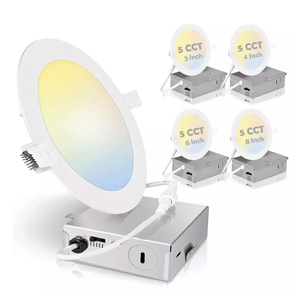 ETL Panel Light standard slim thin 3,4,6,8inch 6,9,15,24W 5cct adjustable dimmable led panel light